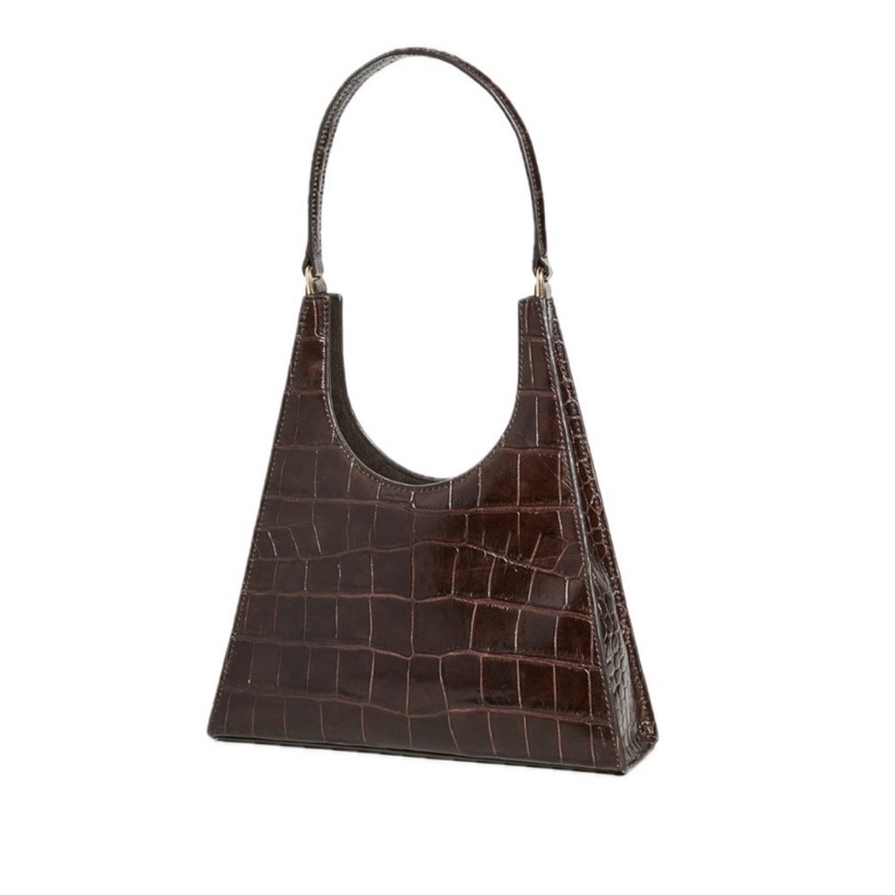 STAUD Rey Bag Croc Brown
